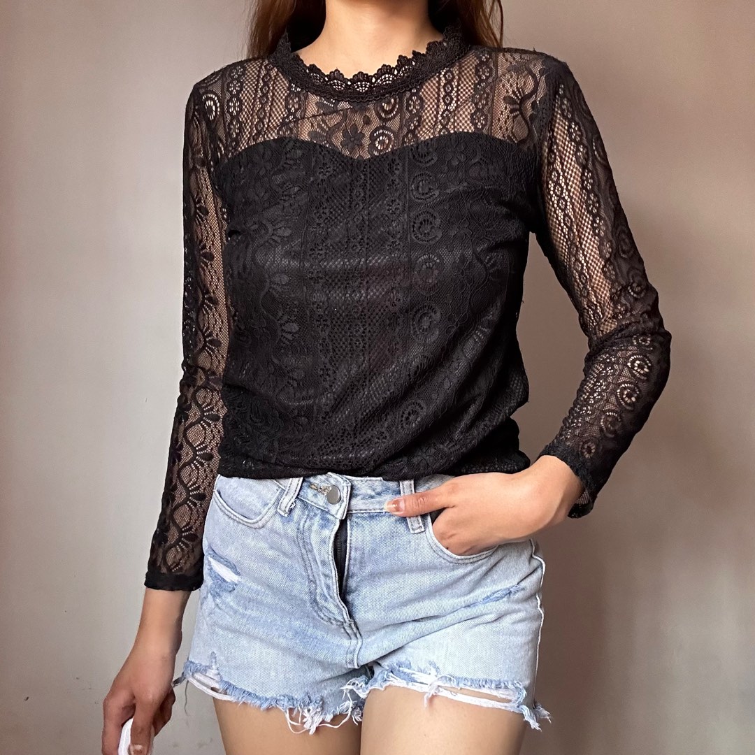 Noisy Mays Kauppa 30 Noisy Mays Kauppa -Noisy Mays Kauppa black lace see through top 1692714534 f3658e6f